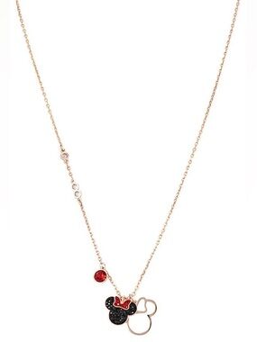 Swarovski Rose Gold Minnie Mouse Pendant Necklace